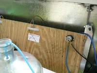 A little 12V peristaltic pump adds chlorine.